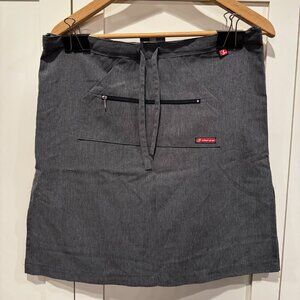 three clothing brand, grey skirt with front pocket